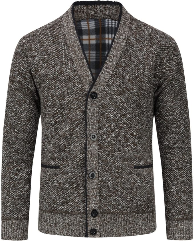 ALLTHEMEN Heren Gebreide Vest - Klassieke Knopen - L