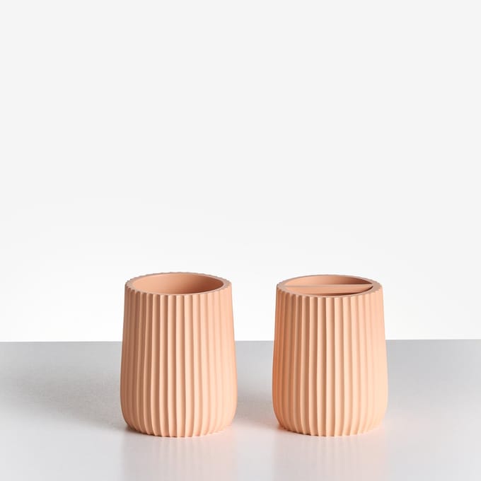 POZUZO - Badkameraccessoireset - Oranje - Polyresin