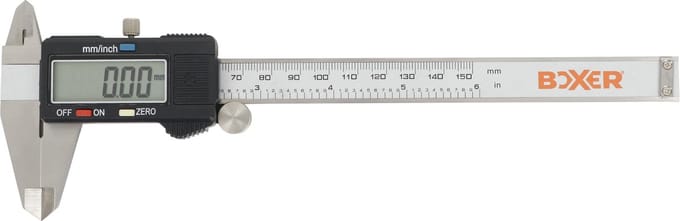 Boxer® digitale schuifmaat met LCD-display 0 - 150 mm roestvrij staal