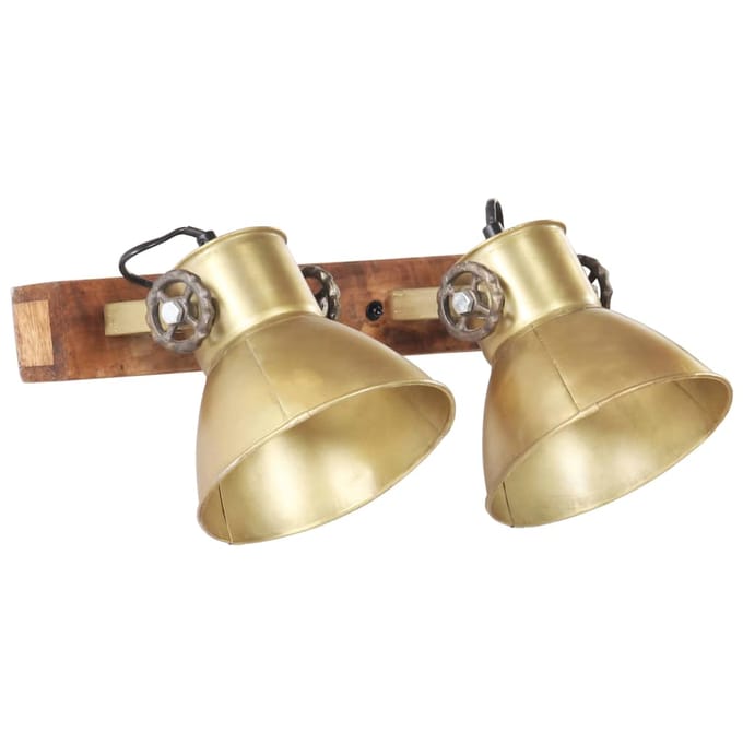 vidaXL Wandlamp industrieel E27 45x25 cm messingkleurig