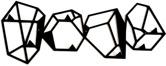 Decorizzly Crystalight - Wandkapstok - Modern - 665 mm - Stalen Constructie