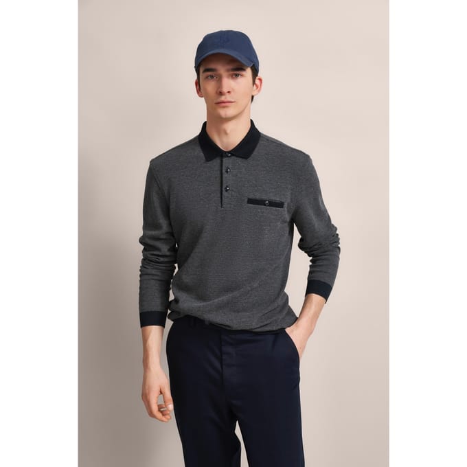 Bugatti Herren Poloshirt met gestructureerde kraag