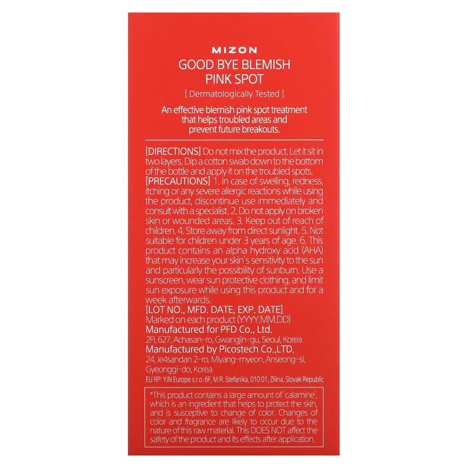Mizon Good Bye Blemish Pink Spot 19 ml - Gel localisé pour les imperfections