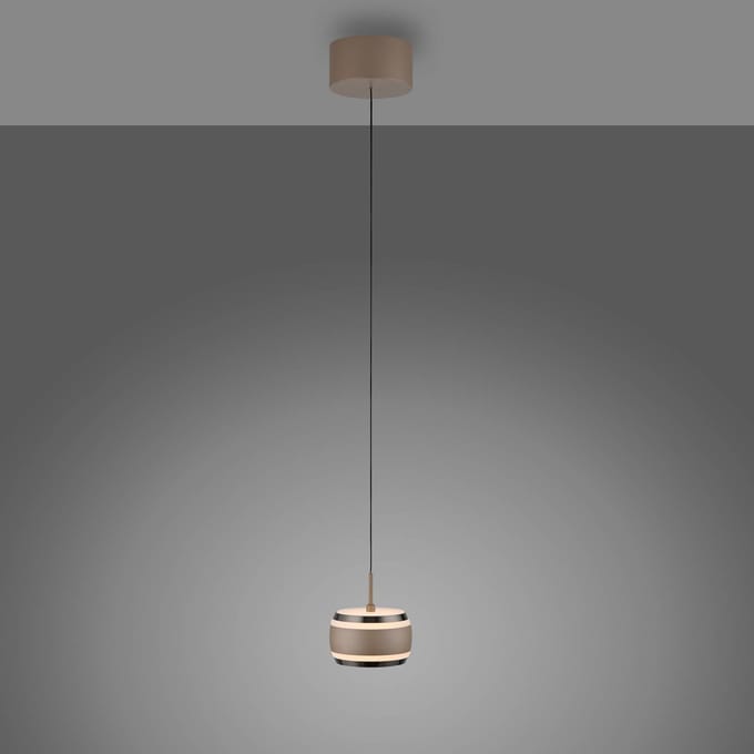 LED hanglamp PURE Falling Rings, brons Ø 13 cm, CCT