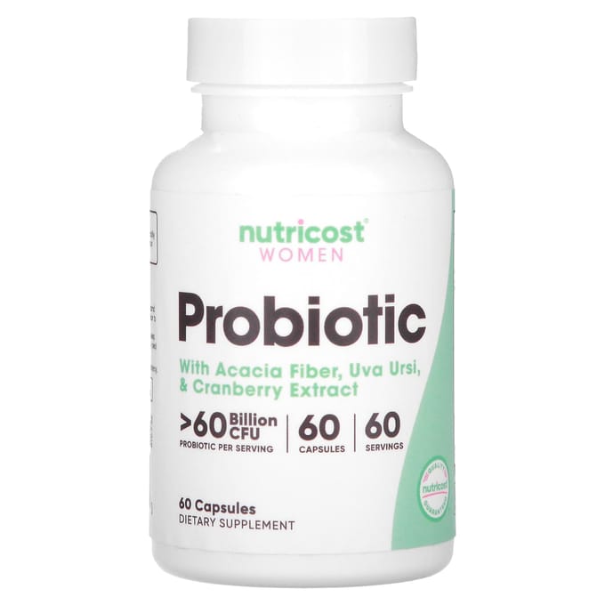 Nutricost, femmes, probiotique, 60 milliards d'UFC, 60 capsules
