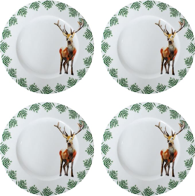 4 x Dinerborden 27 cm Festive Season Hert