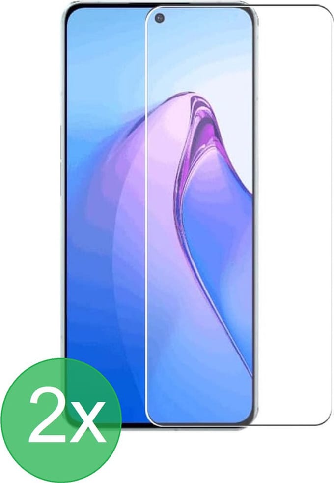 Screenprotector 2x Geschikt voor: Oppo Reno8 Pro - screen protector - glas - bescherm - beschermglas - ZT Accessoires