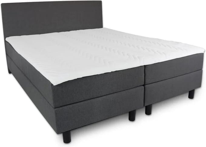 Boxspring Serenity - 80x210 Compleet - Antraciet Glad - AVV Matrassen
