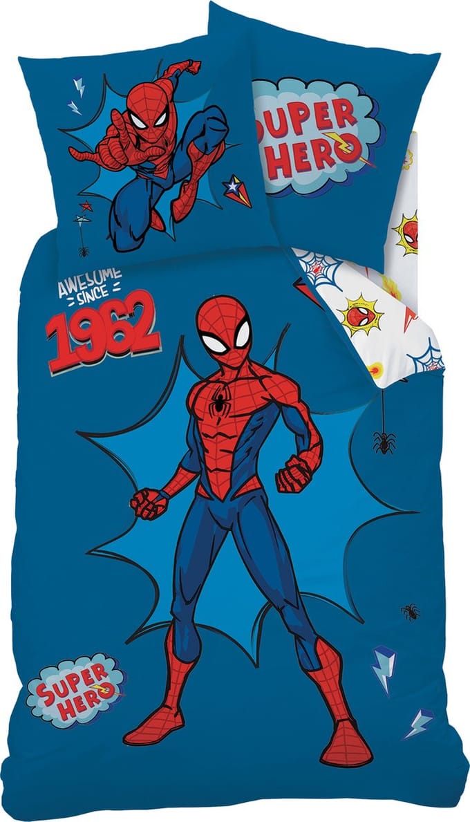 Spider-Man Dekbedovertrek Avengers - Eenpersoons - 140 x 200 cm - Katoen