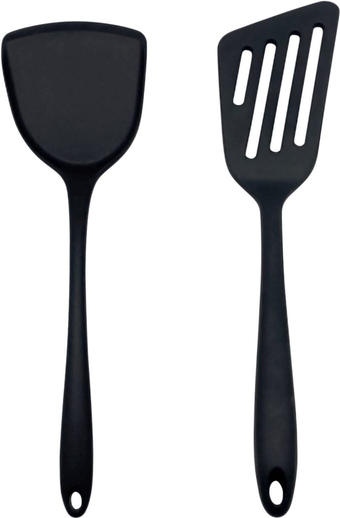 Purepeak Bakspatel & Wokspatel Set 2 Stuks - Bakspaan - Siliconen