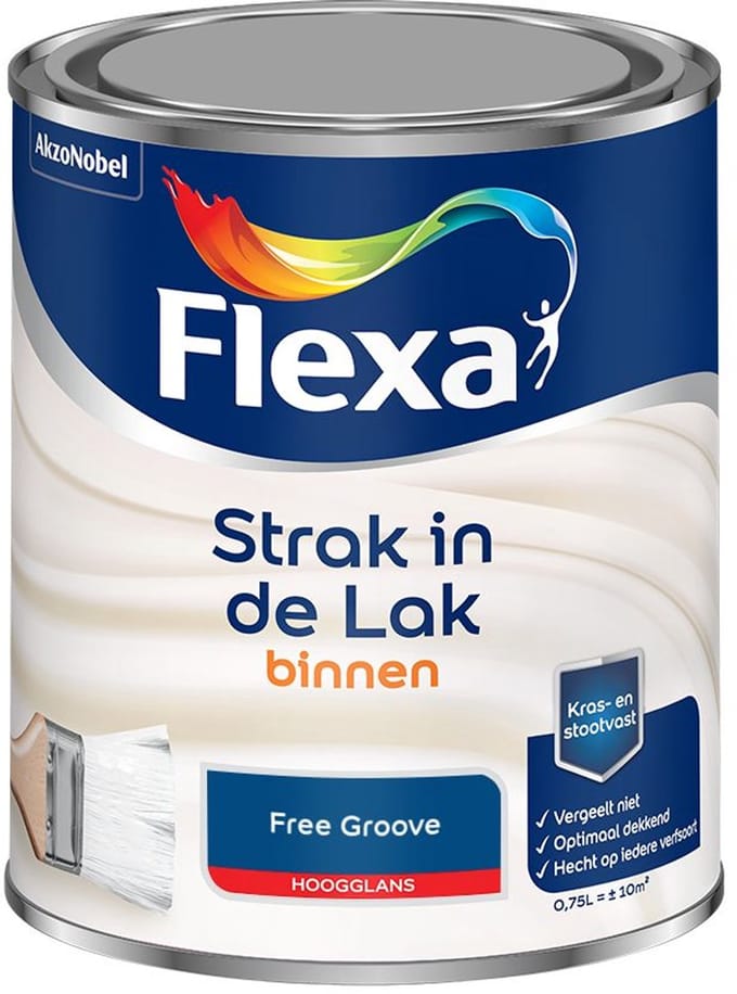 Flexa - Strak In De Lak Binnenlak Hoogglans - Free Groove - Mengverf - 750 Ml