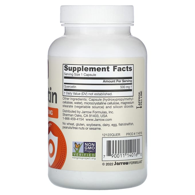 Quercetin 500mg - 100 v-capsules - quercetine antioxidant | Jarrow Formulas
