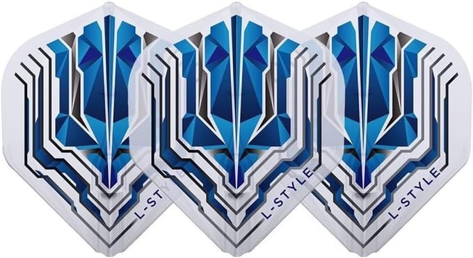 Champagne Flight EZ L1 Standaard Darts - Transparant Blauw