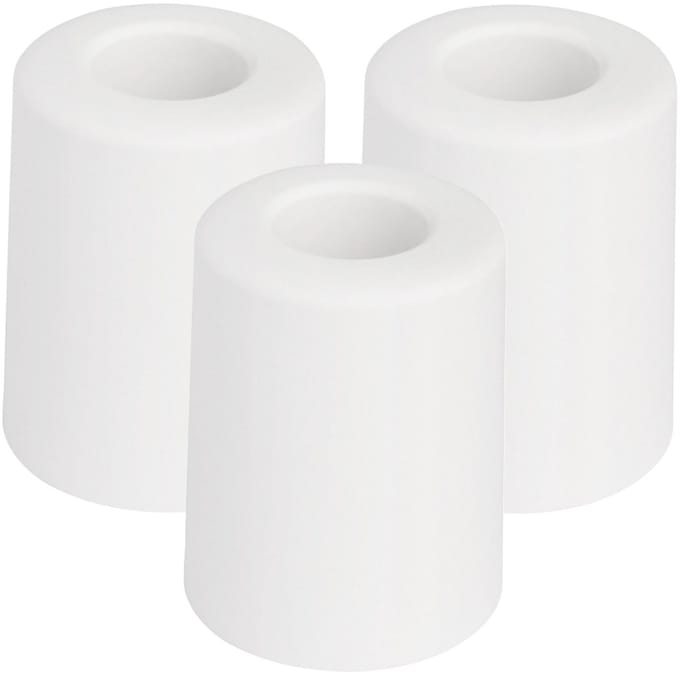 Benson Deurbuffers / deurstoppers rubbers - 3x - wit -50 x 35 mm - met schroefbevestiging