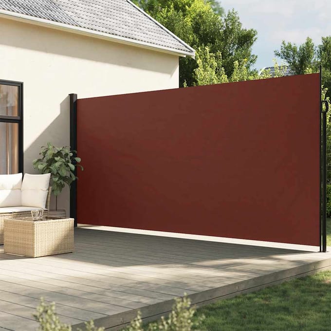 vidaXL - Windscherm - uittrekbaar - 220x500 - cm - bruin