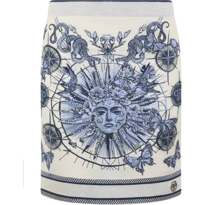 Knitted Mini Skirt Butterfly Tattoo