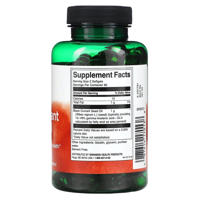 Zwarte bessen zaadolie, 500 mg, 180 zachte capsules