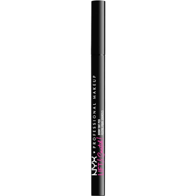 NYX Professional Makeup, Lift & Snatch! Wenkbrauwkleur Pen, 06 Asbruin, 1 ml (0,03 vloeibare ounces) black