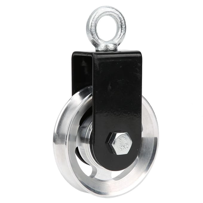 Fitnessapparaat Beugel RVS Katrol Stille Hangwiel DIY Accessoire black