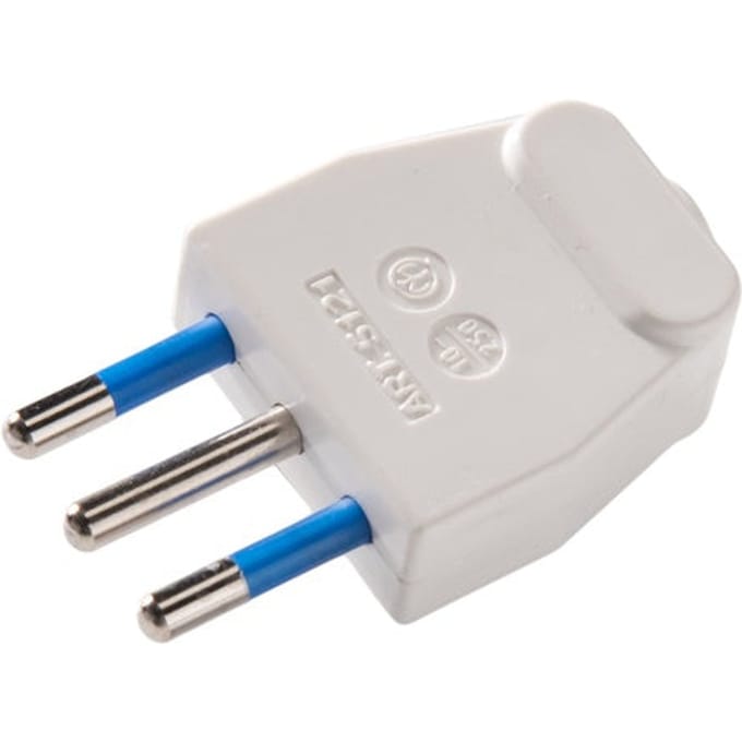 Martin Kaiser Italiaanse Stekker 10 Amp Type L Met Aardingscontact Wit - 851/ws [50 stuks]
