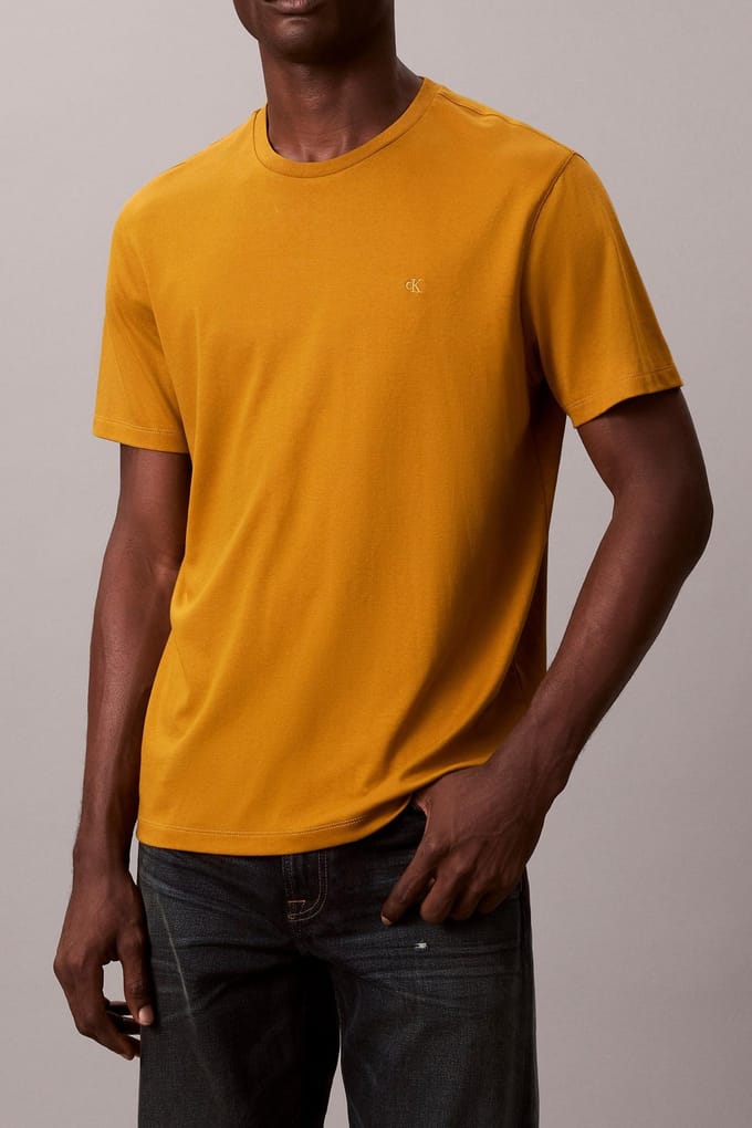 Calvin Klein Ss Supima Chest Emb Tee Field Moss Taglia: M | Magliette basic Outlet | Uomo