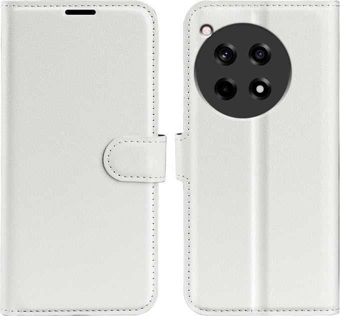 Coverup Book Case - Geschikt voor OnePlus 12R Hoesje - Wit