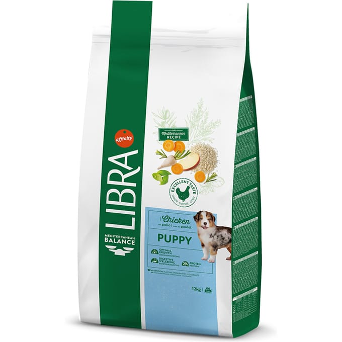 12kg Libra Puppy Kip Droogvoer voor honden