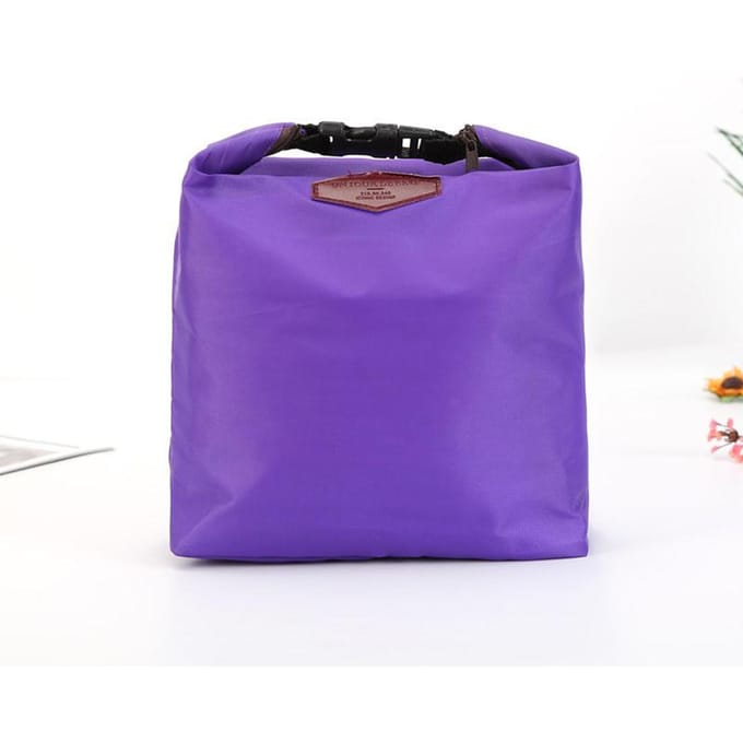 Waterdichte thermische koeler geïsoleerde lunchbox, draagbare draagtas, picknickzakken paars