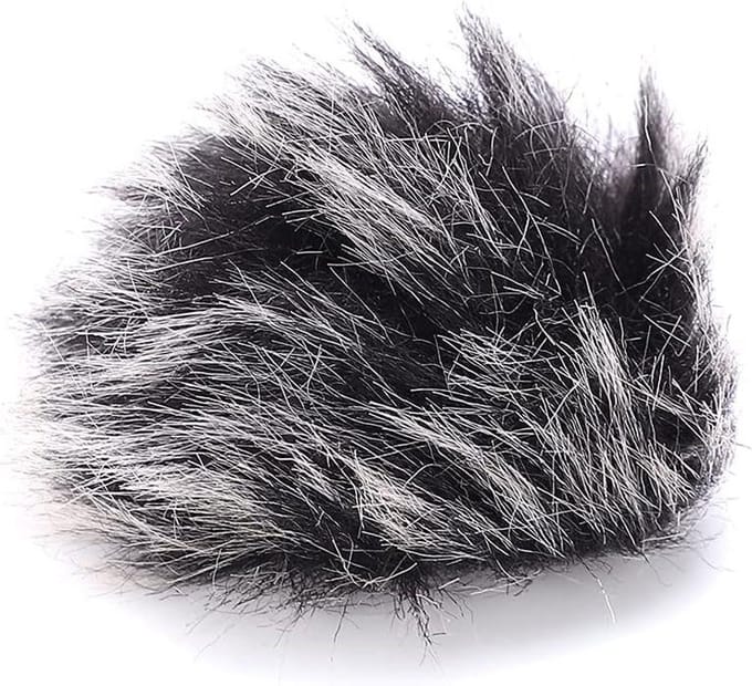 Microfoonhoes - Harige windkap - Helder geluid - Windruis reductie - Mini formaat - Zwart