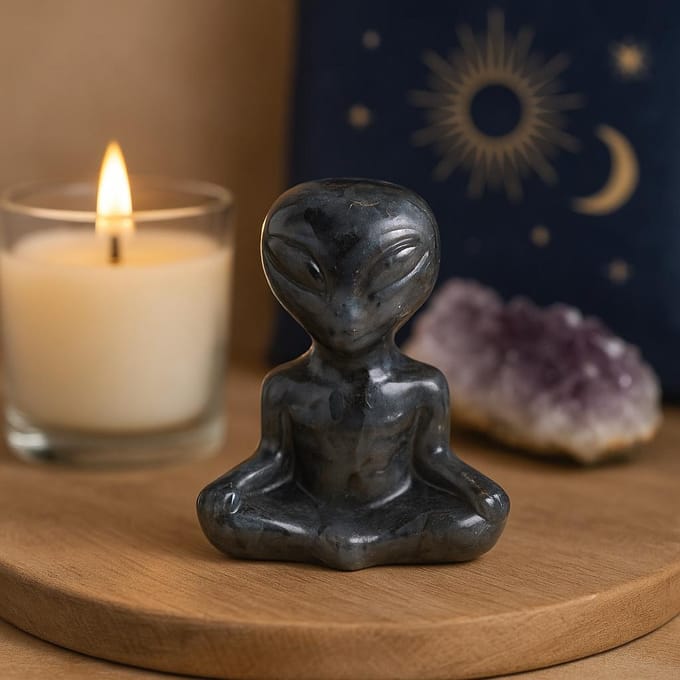 Edelsteen Alien - Larvikiet Labradoriet 40x30x15mm