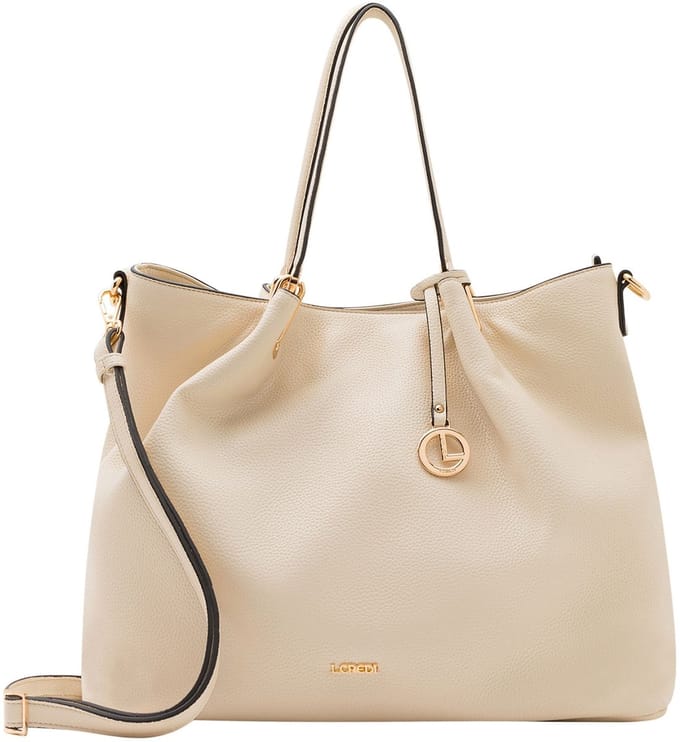 L.CREDI shopper schoudertas Ebony Shopper Creme crème