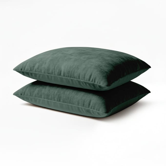 HappyBed Kussenslopen Dark Green 60x70 cm - Kussensloop set 2 stuks - 100% Microvezel - Ultieme slaapcomfort