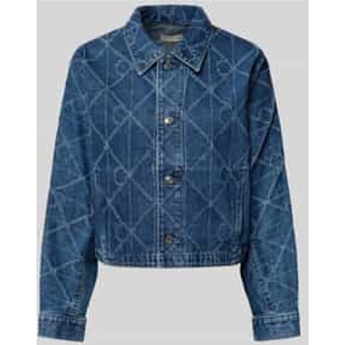 Jeansjack met platte kraag en knoopsluiting