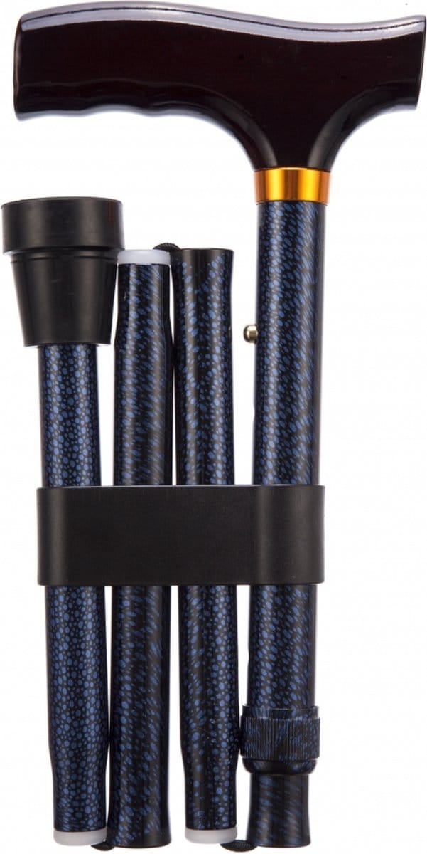 Opvouwbare wandelstok - blue ice 84 - 94 cm