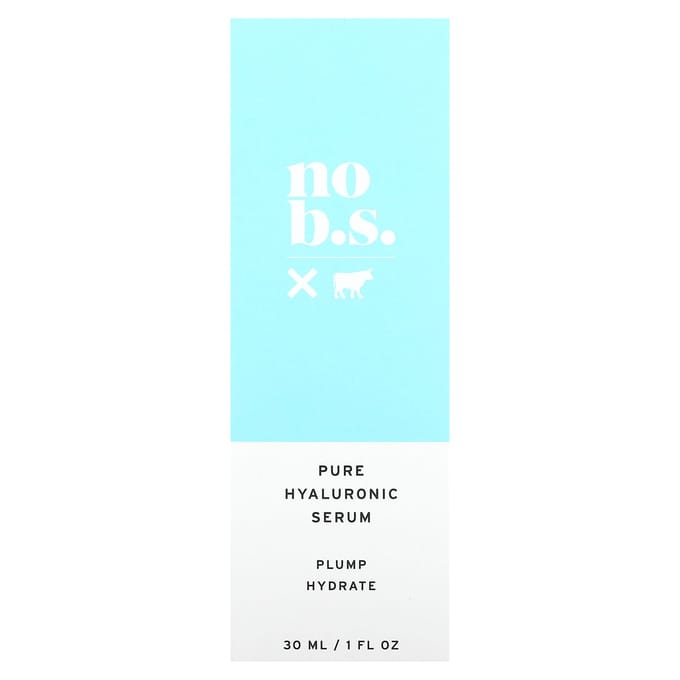 No BS Skincare, Pure Hyaluronic Serum, 1 fl oz (30 ml) white