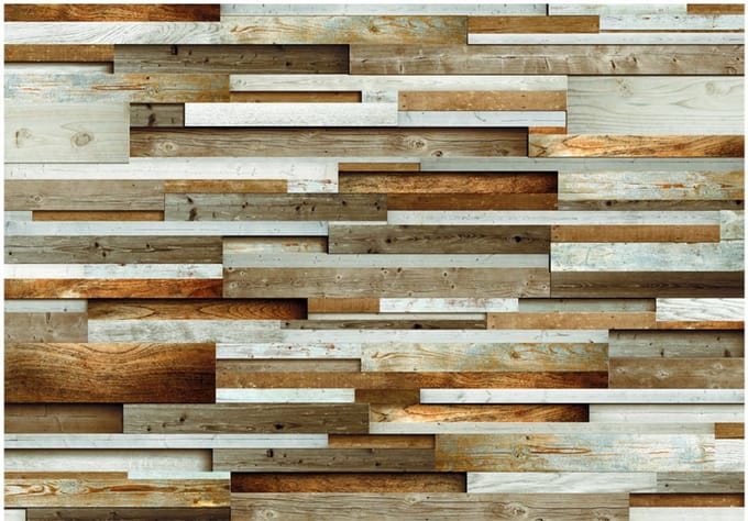 Fotobehang - Wooden order.