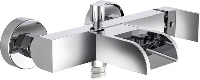 SCHÜTTE IDROVIA Badkraan - Mengkraan - Watervaluitloop - Hartafstand 150 mm - Chroom