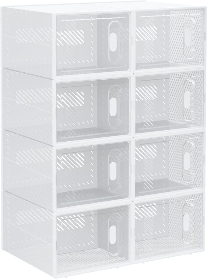 HOMCOM - DIY Schoenenkast - Kunststof -Transparant