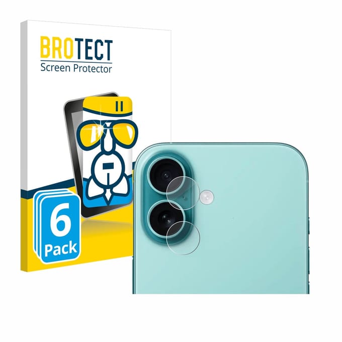 Screenprotector 6 Stuks voor Apple iPhone 16 (ALLEEN Camera Lens) Beschermglas transparant