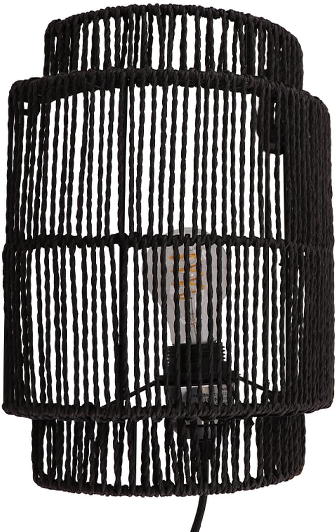 Olucia - SELENA - Wandlamp - Zwart - Vorm: Rechthoek
