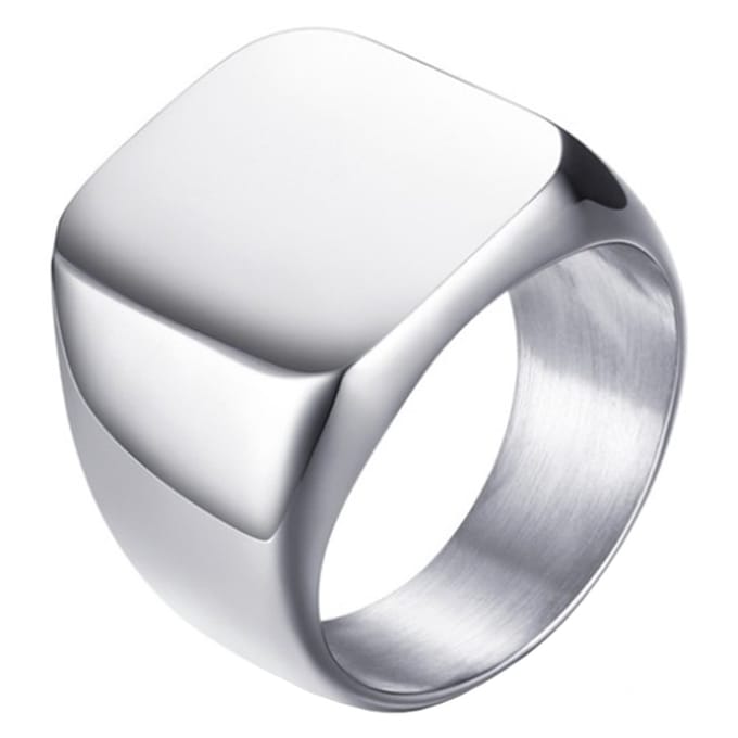 Stalen zegelring van Mendes Zilverkleurig-21mm