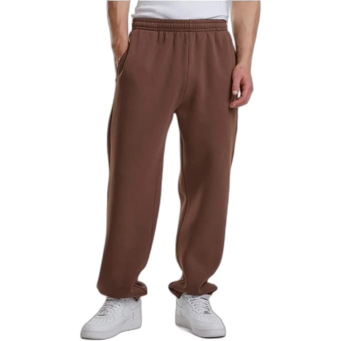 Urban Classics - Fluffy Heren joggingbroek - M - Bruin