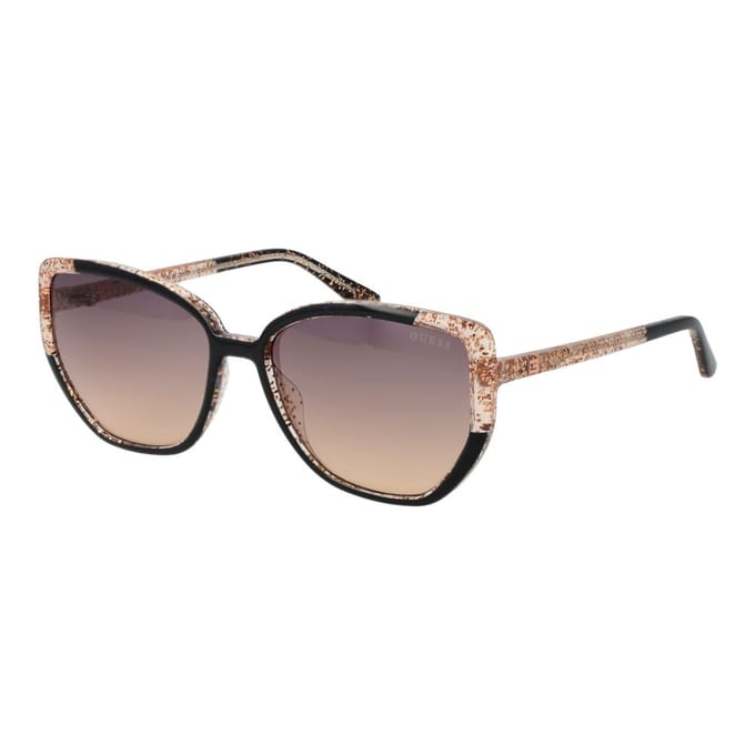 Guess Cat Eye Shiny Black Glitter Gold Violet Mirror Gradient GU7882 voor vrouwen