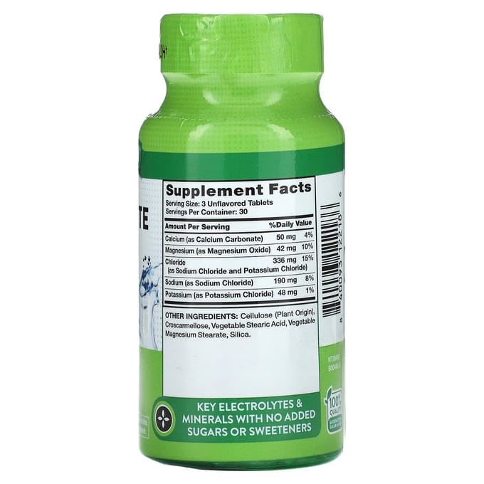 Nature's Truth, Elektrolyten Hydratatie, Ongezoet, 90 Tabletten