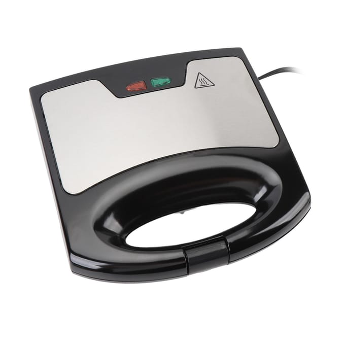 Machine à gaufrier électrique 800W Plaque antiadhésive Compacte Peu encombrante Petit gril électrique Idéal L(for 6.5-9kg) gray