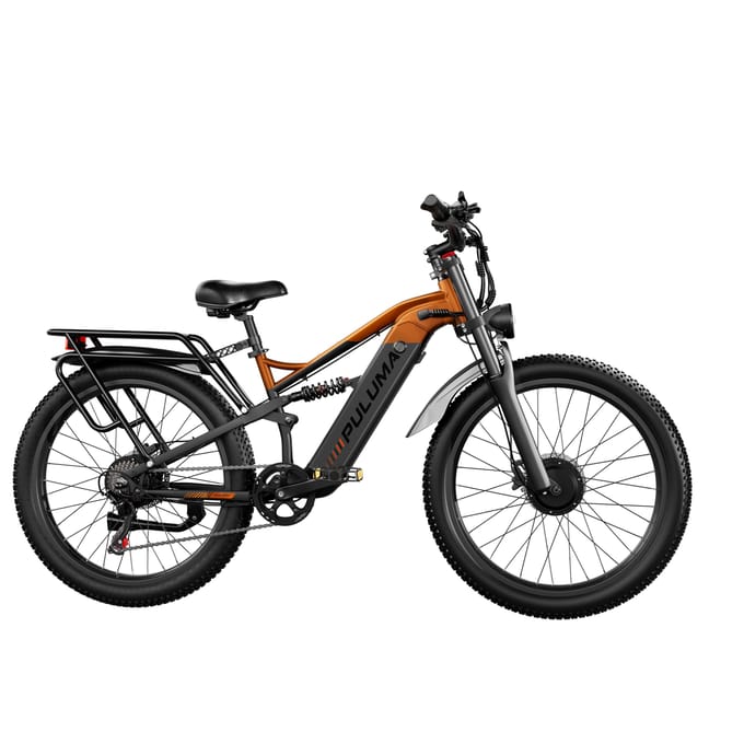 Elektrische Fiets PULUMA PE86 Pro met dubbele motor en 48V 20Ah Batterij oranje