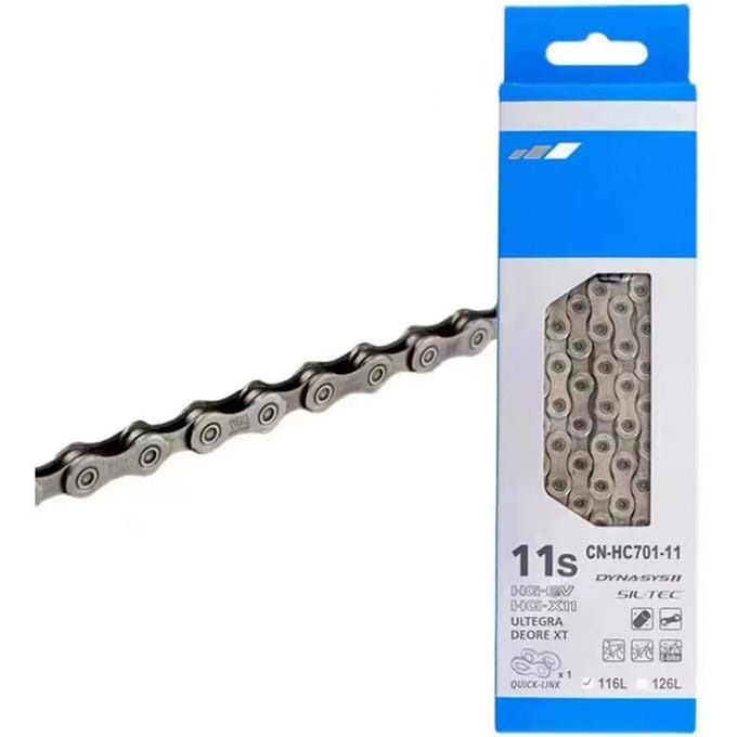 HC701 11-speed MTB-ketting, racefietsketting met 116 schakels en snelsluiting. gray