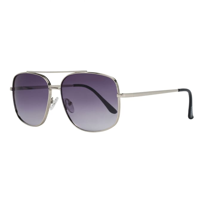 Guess - GF0207 - Zonnebril - Heren - Metaal - Blauwe lens