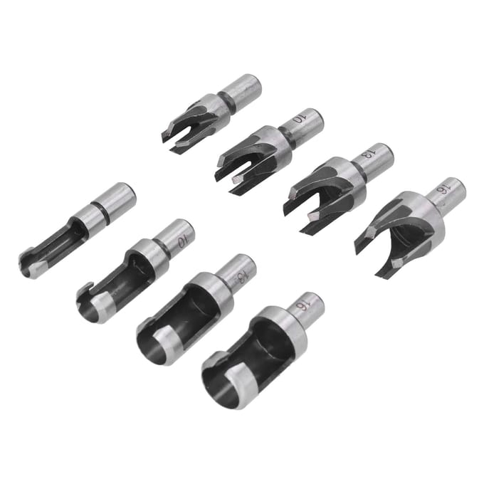 8 Stuks Houtplug Boor Bit Snijder Koolstofstaal Industrieel Vat Klauw Type Duurzame Houtsnijder voor