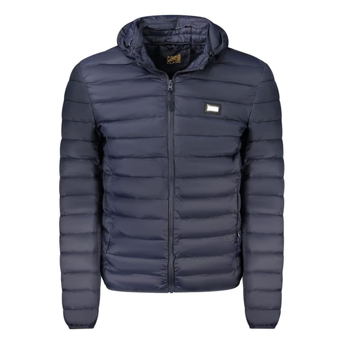 Cavalli Class Blu Polyester Heren Lichtjas